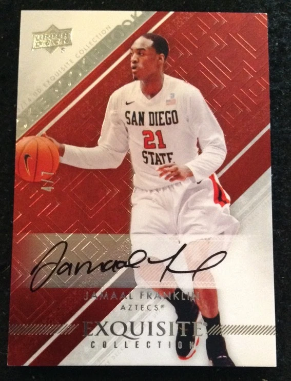2014 upper deck exquisite Jamaal Franklin auto # 4/7
