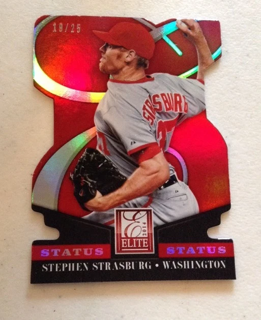 2014 ELITE #57 STEPHEN STRASBURG RED STATUS DIE-CUT 19/25 WASHINGTON NATIONALS
