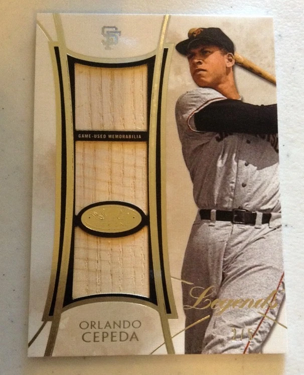 2014 Topper Tier One Legends Orlando Cepeda triple Bat 2/5 Ssp
