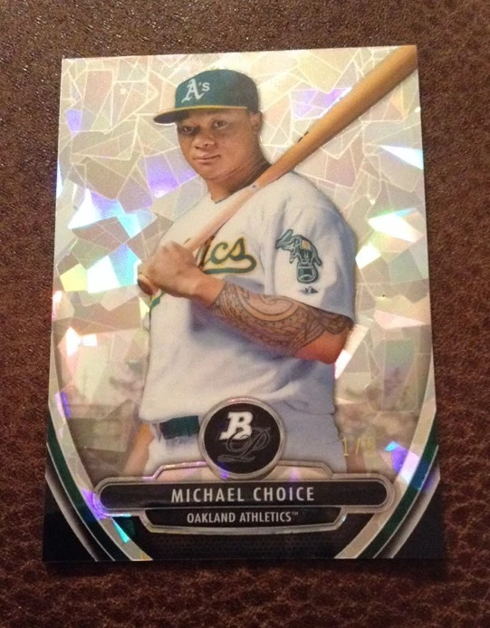 2013 Bowman Platinum Michael Choice Atomic Cracked Ice 1/5 eBay 1/1 Rangers
