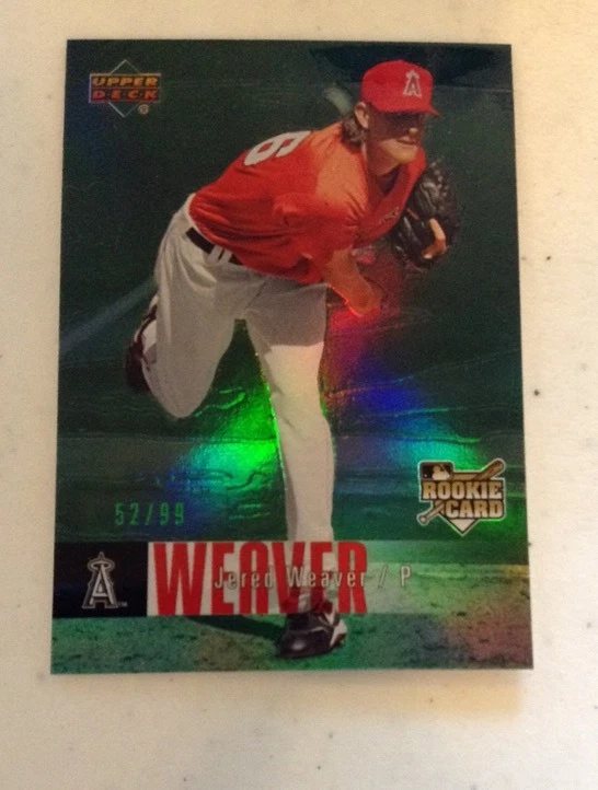 2006 Upper Deck Baseball #1000 Jered Weaver RC Green 52/99 MINT
