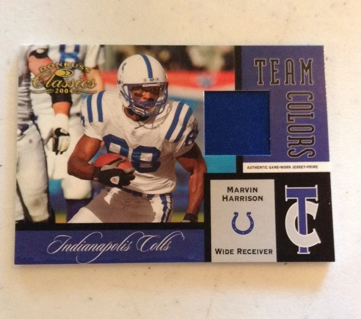 2004 Donruss Classics Team Colors Jersey Marvin Harrison 17/25 Ssp Wow Colts
