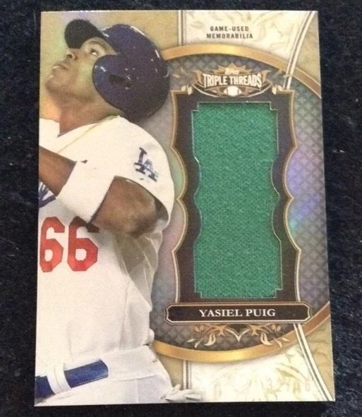 2013 Topps Triple Threads Yasiel Puig GU JERSEY /36
