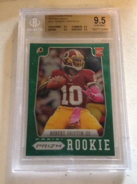 2012 Panini Prizm Prizms Green Refractor #227 Robert Griffin III BGS 9.5
