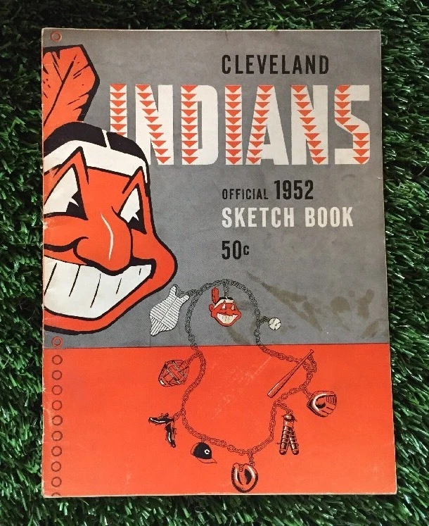 1952 CLEVELAND INDIANS OFFICIAL SKETCH BOOK VG CONDITION COLLECTIBLE MEMORABILIA