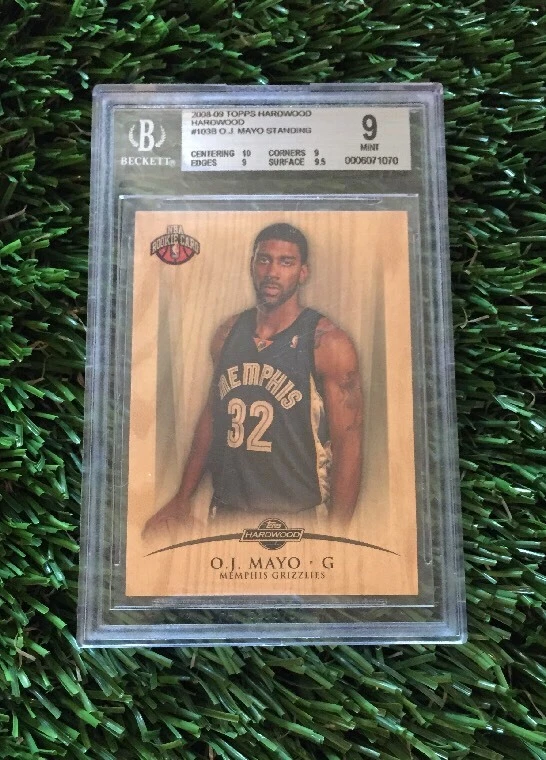 2008-09 Topps Hardwood #103B O.J. Mayo Grizzlies Rookie RC #ED /299 BGS 9
