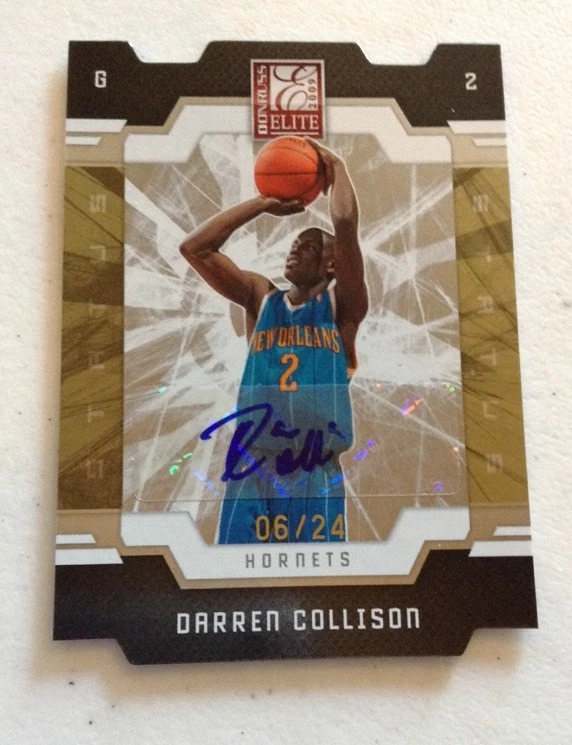 DARREN COLLISON 2009-10 DONRUSS DIECUT STATUS ELITE AUTO RC #D 6/24
