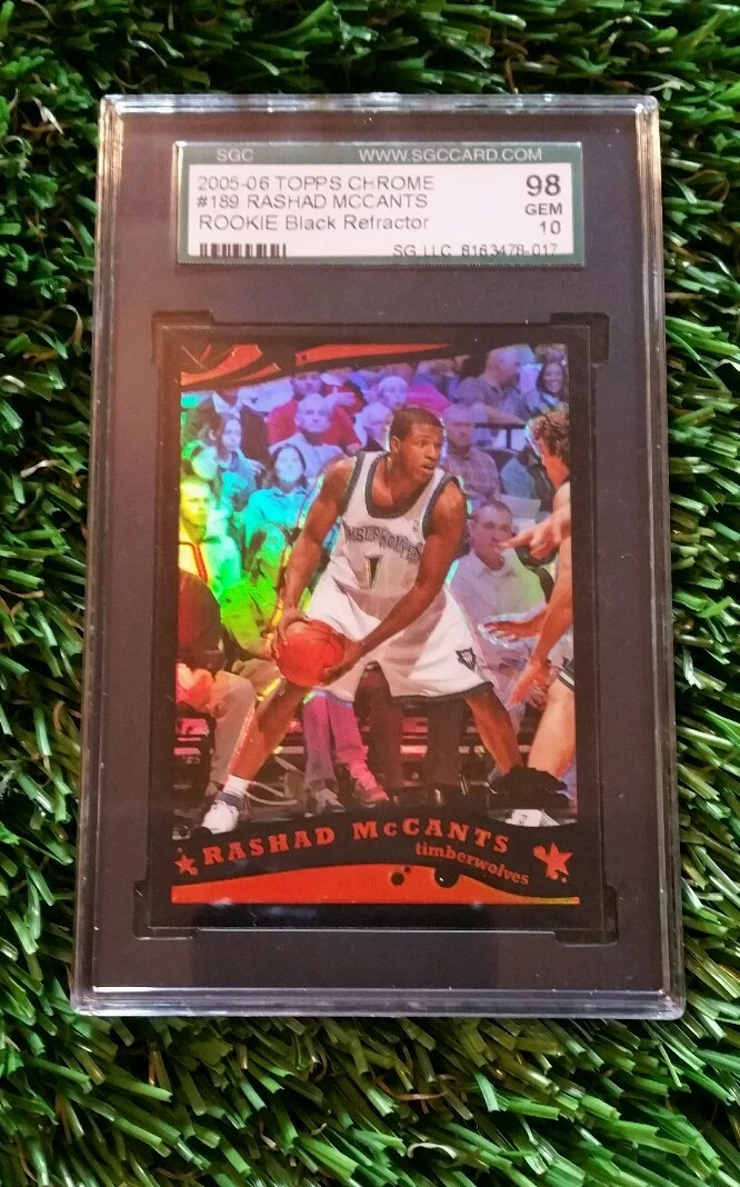 2005-06 Topps Chrome Refractor Black #189 Rashad McCants #/399 SGC 10 Gem
