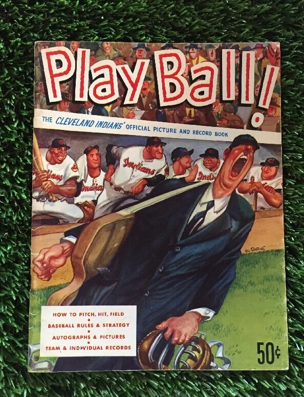 1953 PLAY BALL CLEVELAND INDIANS OFFICIAL PICTURE & RECORD BOOK COLLECTIBLE MEMORABILIA