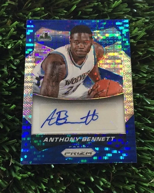 2014-15 Prizm ANTHONY BENNETT Auto Blue Refractor #D /249 WOLVES #47
