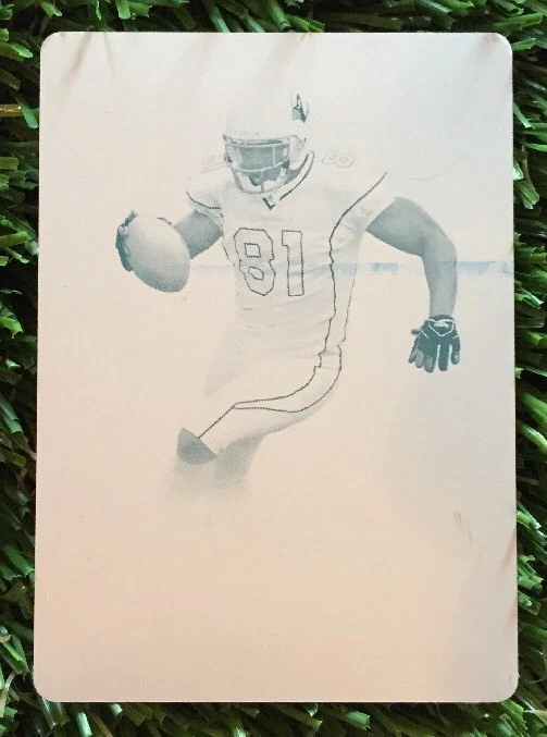 2008 Donruss Threads anquan boldin Cyan Printing Plate #D 1/1 Arizona Cardinals
