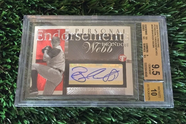 2004 Topps Pristine Personal Endorsements BRANDON WEBB AUTOGRAPH BGS 9.5 MT
