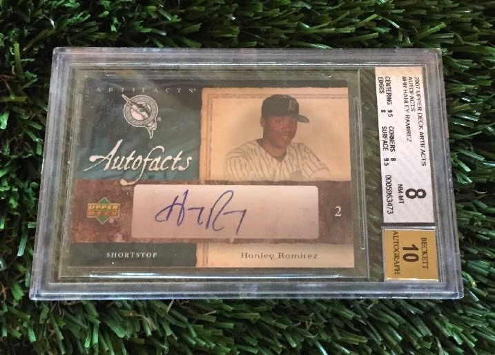 2007 Upper Deck Artifacts HANLEY RAMIREZ autograph auto Boston Red Sox BGS 8
