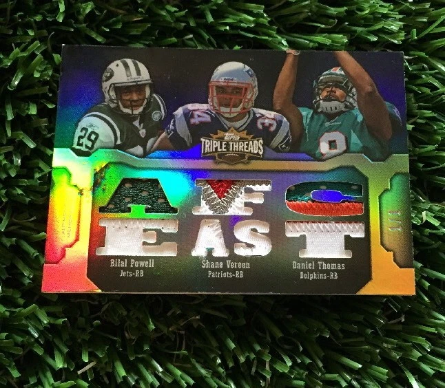 2011 TOPPS TRIPLE THREADS VEREEN/ POWELL/ THOMAS 6 COLOR RELIC #ED 1/1 SP
