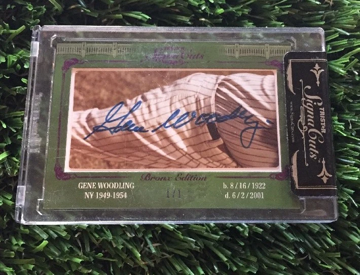 2011 Tristar Signa Cuts Bronx Edition GENE WOODLING On Card Auto #ED 1/1 Sealed
