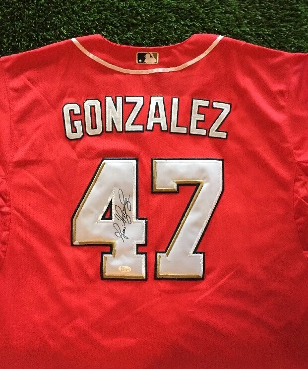GIO GONZALEZ WASHINGTON NATIONALS Red SIGNED JSA/COA JERSEY BEAUTIFUL!
