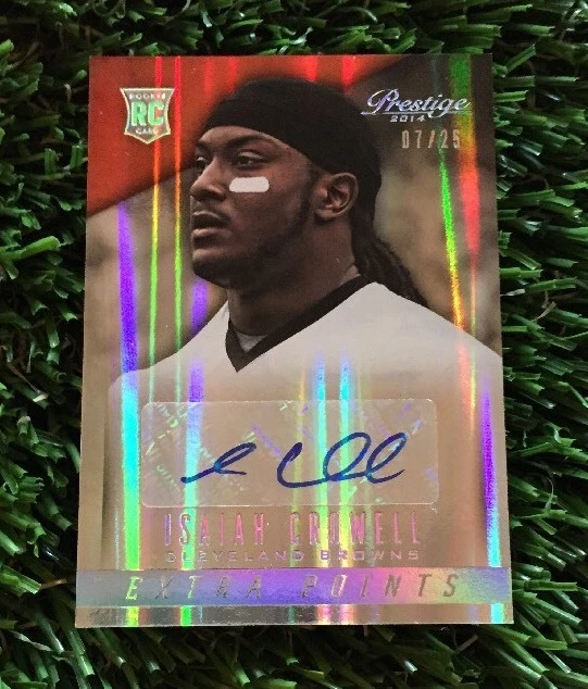 2014 PRESTIGE FOOTBALL ISAIAH CROWELL RC AUTO #ED 07/25 SP CLEVELAND BROWNS

