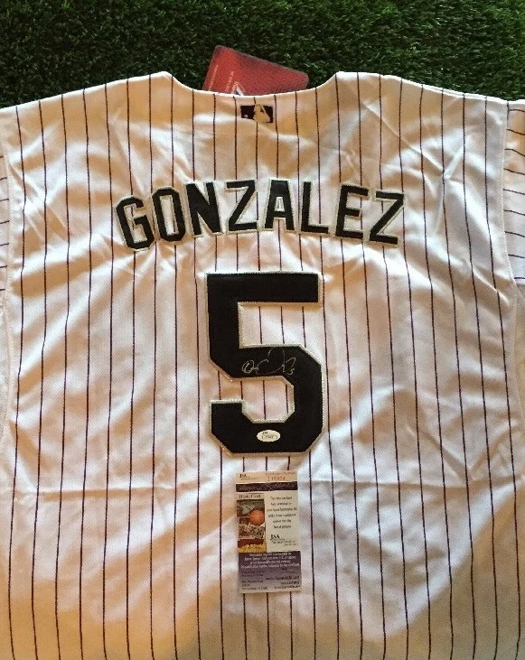 CARLOS GONZALEZ CARGO COLORADO ROCKIES SIGNED Jersey JSA/COA J15924
