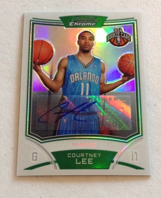 2008-09 Bowman Chrome #169 Courtney Lee Autograph Refractor Magic Rookie 10/50
