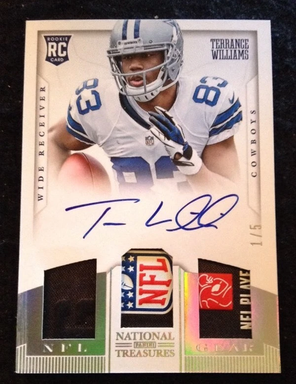 TERRANCE WILLIAMS 2013 PANINI NATIONAL TREASURES TRIPLE Nfl Logo Tag Auto 1/5
