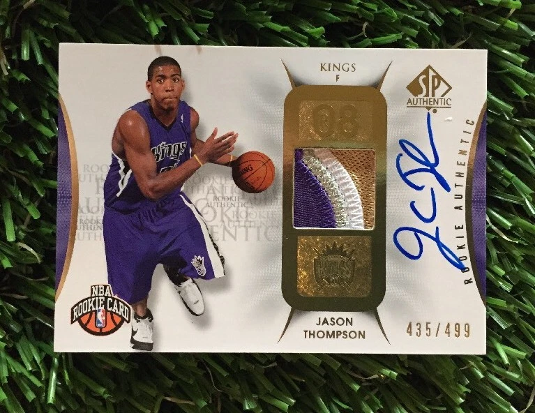 2008-09 SP Authentic Rookie Auto 4 Color Patch Card JASON THOMPSON /499 Kings
