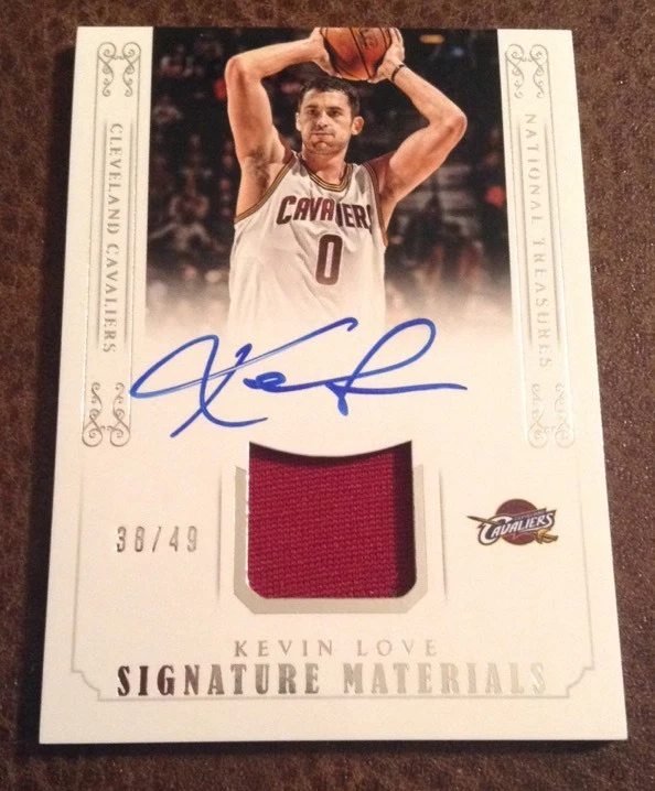 2014/15 Panini National Treasures Kevin Love 38/49 Signature Materials
