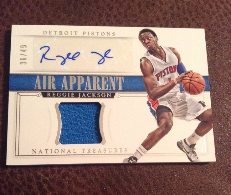 Reggie Jackson 2014-15 National Treasures Auto Jersey #36/49
