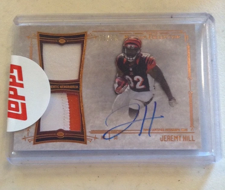 JEREMY HILL 2014 TOPPS MUSEUM COLLECTION DUAL PATCH JERSEY AUTO AUTOGRAPH /50
