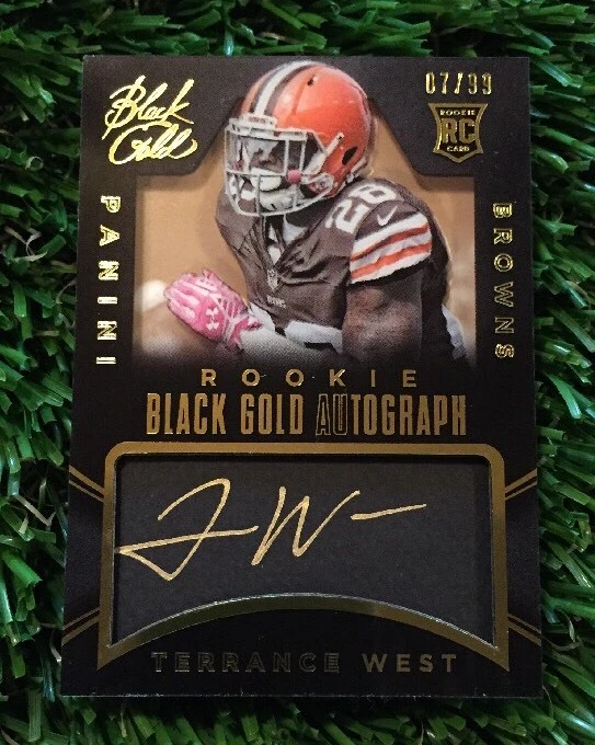 2014 BLACK GOLD ROOKIE AUTO TERRANCE WEST RC #ED /99 BROWNS
