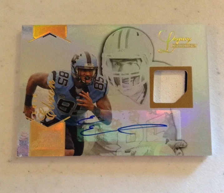2014 Flair Showcase Patch Autographs #154 Eric Ebron RC /49
