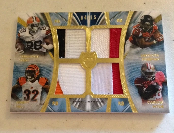JEREMY HILL/TERRANCE WEST/CARLOS HYDE/ Freeman 2014 TOPPS SUPREME PATCH RC #4/15
