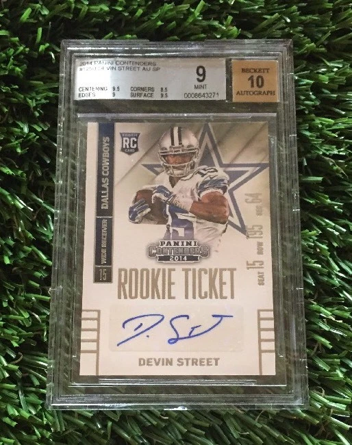 2014 Contenders DEVIN STREET CHAMPIONSHIP TICKET Autograph BGS 9 #125B SP
