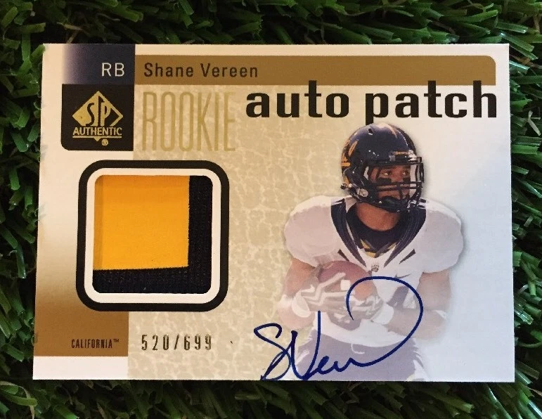 2011 SP Authentic Shane Vereen Rookie Auto Patch #D 520/699 CAL
