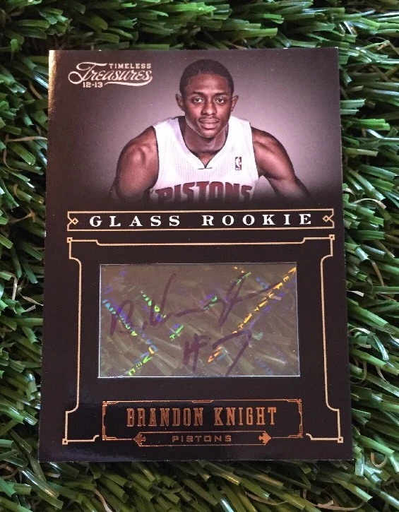 2012-13 Timeless Treasures Brandon Knight Glass Auto RC #ED /476 DETROIT PISTONS
