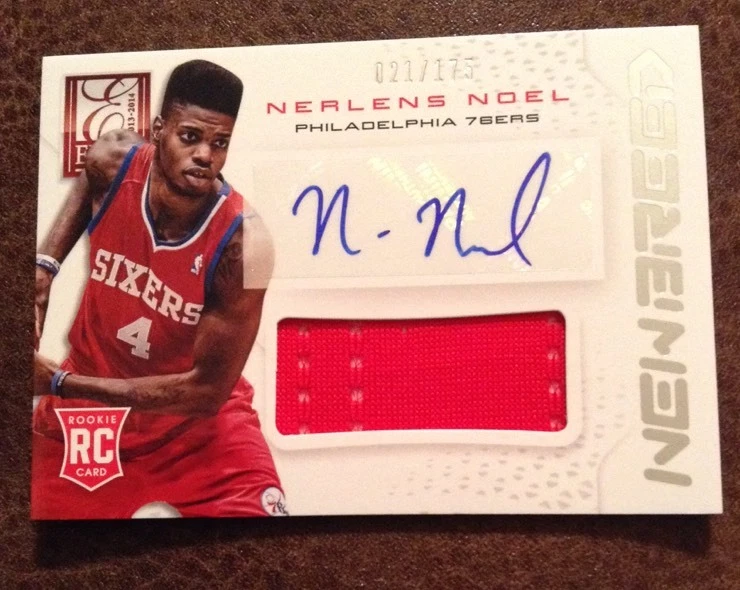 2013-14 ELITE NEW BREED JERSEY AUTO 21/175 NERLENS NOEL
