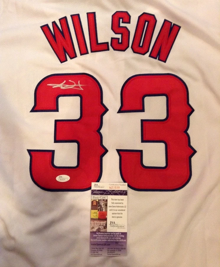 JSA C.J. WILSON SIGNED Anaheim Angels Autographed Jersey Jsa Coa Wow
