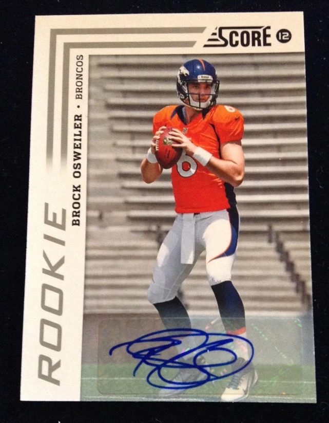 2012 SCORE SHORT PRINT ROOKIE AUTOGRAPH BROCK OSWEILER SP RC AUTO RARE BRONCOS
