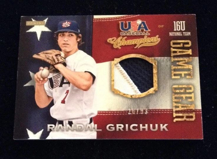 RANDAL GRICHUK 2009 Panini USA Game Gear 2 Color RC 26/93 RED HOT
