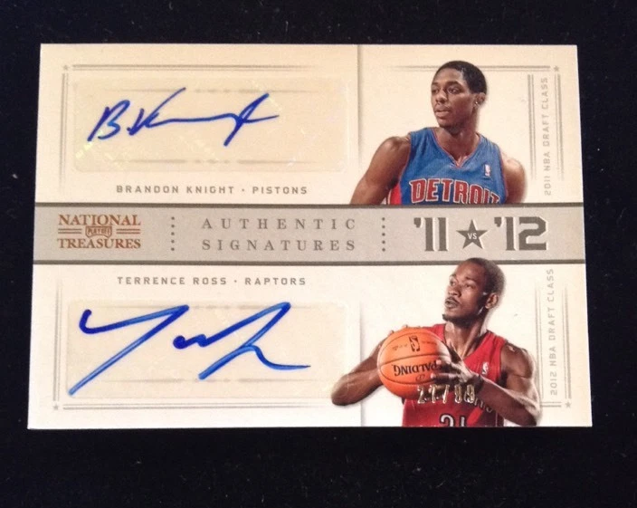 2012/13 NATIONAL TREASURES BRANDON KNIGHT TERRENCE ROSS DUAL AUTOGRAPH AUTO /99
