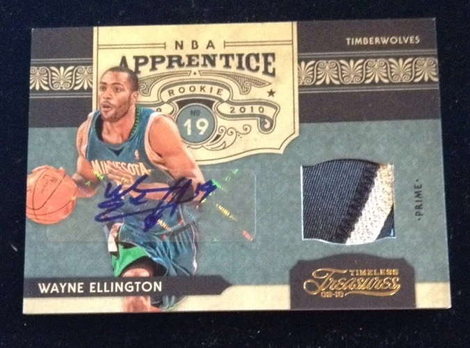 WAYNE ELLINGTON 2010 TIMELESS TREASURES APPRENTICE ROOKIE AUTO 3 CLR PATCH 3/10 COLLECTIBLE MEMORABILIA
