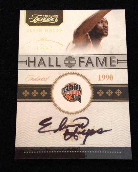 ELVIN HAYES 2010/11 TIMELESS TREASURES HALL OF FAME AUTOGRAPH AUTO 10/10
