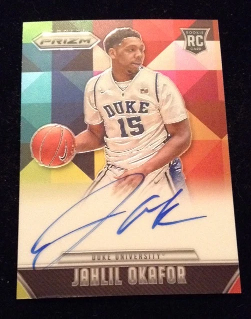 2015-16 Panini Prizm Rookie Signatures Jahlil Okafor RC Auto
