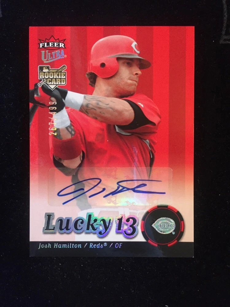 2007 Fleer Ultra Josh Hamilton Auto #ED /499 Lucky 13 See Pics

