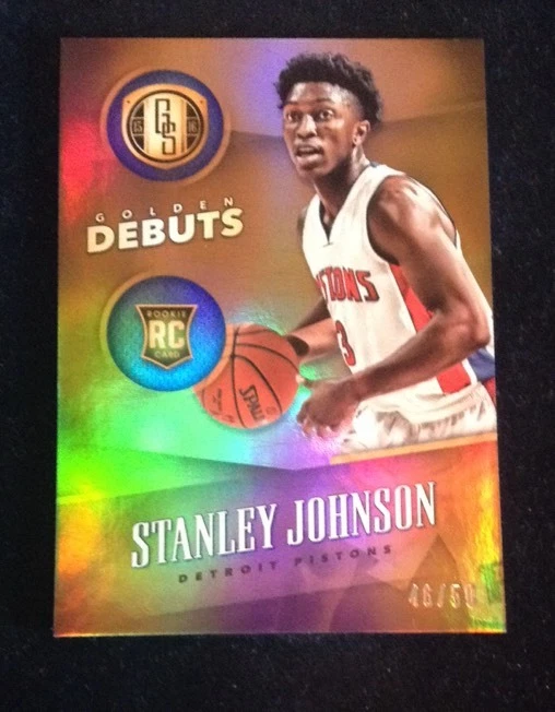 2015-16 15/16 PANINI GOLD STANDARD STANLEY JOHNSON GOLDEN DEBUTS PARALLEL RC /50
