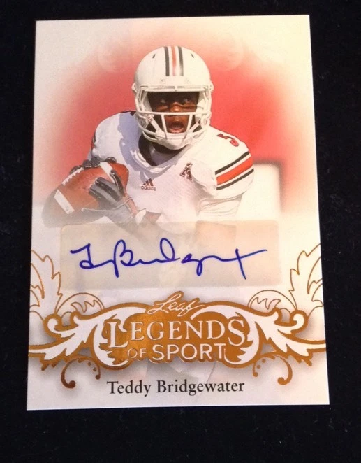 2015 Leaf Legends Of Sport #TB1 Teddy Bridgewater Base Autograph SP
