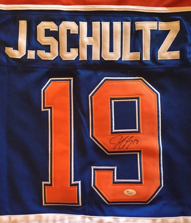 JUSTIN SCHULTZ EDMONTON OILERS Autographed JERSEY JSA/COA SIGNED NHL AUTO
