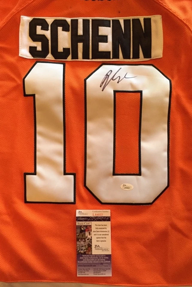 BRAYDEN SCHENN Autographed PHILADELPHIA FLYERS JERSEY JSA/COA SIGNED NHL AUTO
