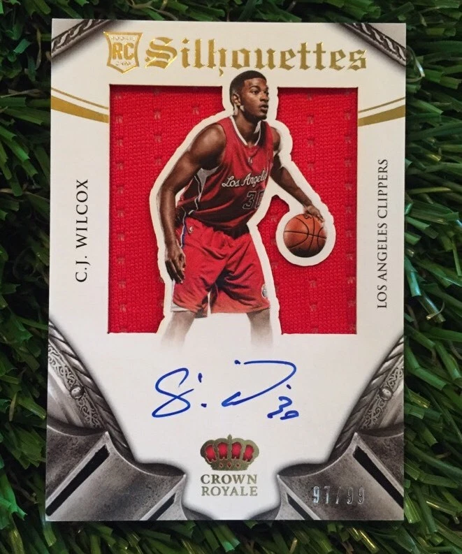 2014-15 Preferred C.J. Wilcox Silhouettes Jumbo Jersey On Card Auto RC #D /99
