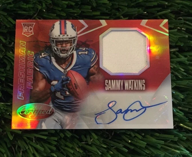2014 Panini Certified Sammy Watkins Mirror Red Patch Auto Freshman Fabrics #/49
