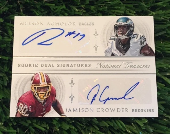 2015 National Treasures Dual Auto RC Nelson Agholor/Jamison Crowder #D /25
